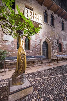 Verona, Veneto, Italy. House of Juliet by night Verona, Veneto, Italy. House of Juliet by night