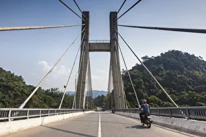 Vietnam, DMZ Area, Quang Tri Province, Dakrong Bridge, new bridge built as a memorial Vietnam, DMZ Area, Quang Tri Province, Dakrong Bridge, new bridge built as a memorial