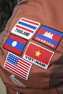 Backpackers Gallery: Vietnam, Hanoi, Backpack with Flags
