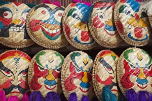 Vietnam, Hanoi, Souvenir Painted Wickerwork Baskets Vietnam, Hanoi, Souvenir Painted Wickerwork Baskets