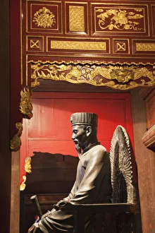 Vietnam, Hanoi, Temple of Literature, Statue of Chu Van An Vietnam, Hanoi, Temple of Literature, Statue of Chu Van An