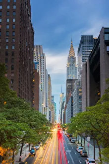 View down 42nd street from to the Chrysler building