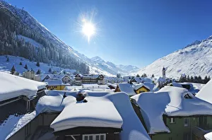 View on Andermatt in winter, Canton Uri, Switzerland View on Andermatt in winter, Canton Uri, Switzerland