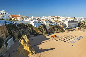 View over the beach in Albufeira, Algarve, Portugal View over the beach in Albufeira, Algarve, Portugal