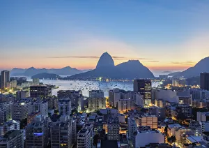 View over Botafogo towards the Sugarloaf Mountain at dawn, Rio de Janeiro, Brazil View over Botafogo towards the Sugarloaf Mountain at dawn, Rio de Janeiro, Brazil