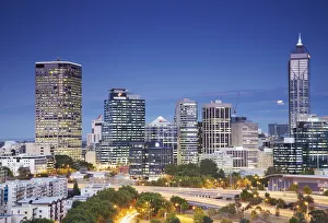 View of city skyline, Perth, Western Australia, Australia View of city skyline, Perth, Western Australia, Australia