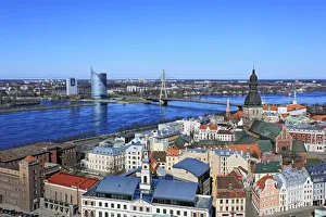 View of city from St. Peters Church, Riga, Latvia View of city from St. Peters Church, Riga, Latvia