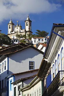 View of colonial buildings and Our Lady of Carmo Church, Ouro Preto (UNESCO World View of colonial buildings and Our Lady of Carmo Church, Ouro Preto (UNESCO World