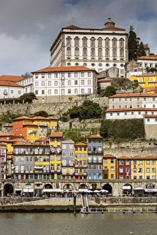View over the colorful buildings of Ribeira district and Episcopal Palace, Porto View over the colorful buildings of Ribeira district and Episcopal Palace, Porto