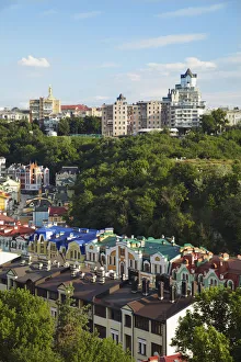 View of colourful new houses, KIev, Ukraine View of colourful new houses, KIev, Ukraine