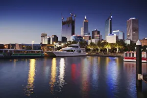 View of downtown skyscrapers from Barrack Street jetty, Perth, Western Australia View of downtown skyscrapers from Barrack Street jetty, Perth, Western Australia