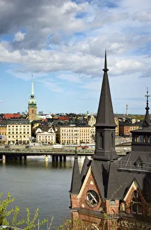 View of Gamla Stan, the Old Town of Stockholm, with the beautiful traditional architecture View of Gamla Stan, the Old Town of Stockholm, with the beautiful traditional architecture