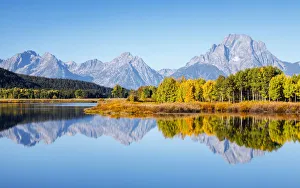 View of the Grand Teton Mountains from Oxbow Bend on the Snake River View of the Grand Teton Mountains from Oxbow Bend on the Snake River