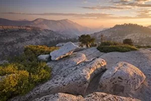 Images Dated 8th October 2014: View towards Half Dome at sunset, from Olmsted Point, Yosemite National Park, California, USA