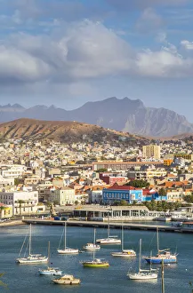View over harbour and Mindelo, Sao Vicente, Cape Verde View over harbour and Mindelo, Sao Vicente, Cape Verde