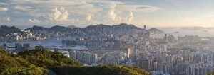 Images Dated 26th August 2014: View of Kowloon and Hong Kong Island from Tates Cairn, Kowloon, Hong Kong