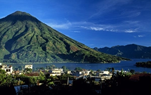 View of Lake Atitlan and Atitlan volcano from the town of San Lucas View of Lake Atitlan and Atitlan volcano from the town of San Lucas
