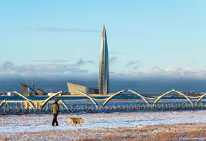 View towards Lakhta Center - the tallest building in Russia and Europe View towards Lakhta Center - the tallest building in Russia and Europe