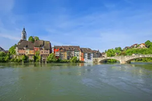 View at Laufenburg with river Rhine, Canton Aargau, Switzerland View at Laufenburg with river Rhine, Canton Aargau, Switzerland