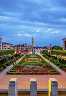 Print of Brussels Town Hall at Dusk. Art Prints, Posters