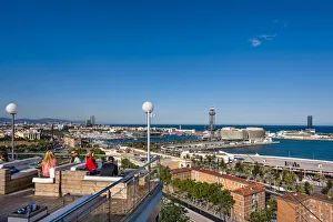 View from Montjuic, Barcelona, Catalonia, Spain View from Montjuic, Barcelona, Catalonia, Spain