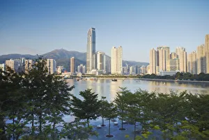View of Nina Towers, Tseun Wan, New Territories, Hong Kong, China View of Nina Towers, Tseun Wan, New Territories, Hong Kong, China