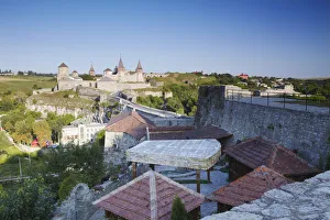 View of Old Castle from Kafe Pid Bramoyu, Kamyanets-Podilsky, Podillya, Ukraine View of Old Castle from Kafe Pid Bramoyu, Kamyanets-Podilsky, Podillya, Ukraine