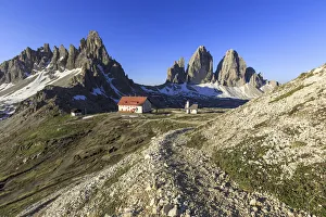 View of the Three Peaks of Lavaredo from Refuge Locatelli View of the Three Peaks of Lavaredo from Refuge Locatelli