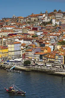 Top view of Ribeira neighborhood, Porto, Portugal Top view of Ribeira neighborhood, Porto, Portugal
