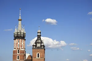 View of St Marys Church, Krakow, Poland View of St Marys Church, Krakow, Poland