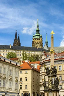 View of St. Vitus Cathedral and Prague Castle complex, Mala Strana district, Prague View of St. Vitus Cathedral and Prague Castle complex, Mala Strana district, Prague