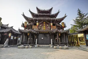Front view of a traditional house, Zhangjiajie, Wulingyuan District, Hunan, China, Asia Front view of a traditional house, Zhangjiajie, Wulingyuan District, Hunan, China, Asia