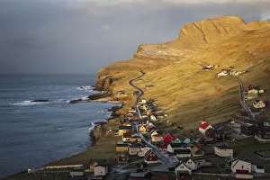 The village of Sumba at sunrise. Island of Suðuroy. Faroe Islands The village of Sumba at sunrise. Island of Suðuroy. Faroe Islands