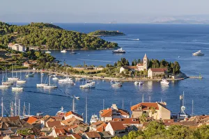Vis town, Franciscan monastery & harbour, Vis Island, Dalmatian Coast, Croatia Vis town, Franciscan monastery & harbour, Vis Island, Dalmatian Coast, Croatia