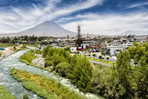 Volcano El Misti guarding the white city of Arequipa, Arequipa Region, Peru Volcano El Misti guarding the white city of Arequipa, Arequipa Region, Peru