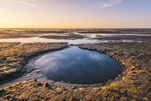 Wadden Sea with low tide, Duhnen, Cuxhaven, Lower Saxony, Germany Wadden Sea with low tide, Duhnen, Cuxhaven, Lower Saxony, Germany