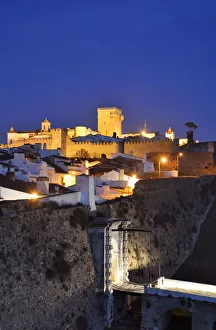 The walled city of Estremoz at dusk. Alentejo, Portugal The walled city of Estremoz at dusk. Alentejo, Portugal