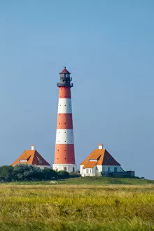 Northern Friesland Gallery: Westerhever Lighthouse, built in 1906, Westerhever, Nordfriesland, Schleswig-Holstein