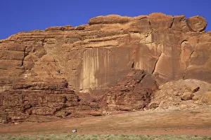 Four Wheel Drive Vehicle, Wadi Rum, Jordan, Middle East Four Wheel Drive Vehicle, Wadi Rum, Jordan, Middle East