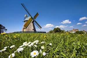 Windmill, Nebel, Amrum Island, Northern Frisia, Schleswig-Holstein, Germany Windmill, Nebel, Amrum Island, Northern Frisia, Schleswig-Holstein, Germany