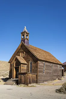 Wooden Bodie Methodist Church in ghost town, Mono County, Sierra Nevada Wooden Bodie Methodist Church in ghost town, Mono County, Sierra Nevada