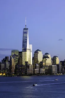 One World Trade Center and Downtown Manhattan across the Hudson River, New York, Manhattan One World Trade Center and Downtown Manhattan across the Hudson River, New York, Manhattan