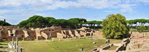 The wrestling school of the Neptun baths of the roman city of Ostia Antica, the ancient The wrestling school of the Neptun baths of the roman city of Ostia Antica, the ancient