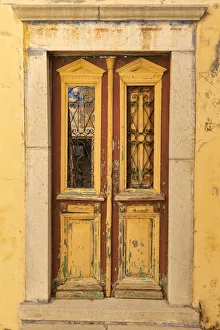 Yellow Door, Symi Island, Dodecanese Islands, Greece Yellow Door, Symi Island, Dodecanese Islands, Greece