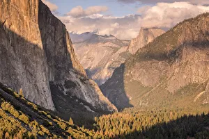 Yosemite Valley, with evening light bathing on Half Dome and El Capitan, Yosemite Yosemite Valley, with evening light bathing on Half Dome and El Capitan, Yosemite