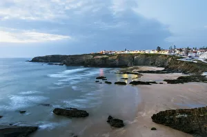 Zambujeira do Mar beach at dusk. Alentejo, Portugal Zambujeira do Mar beach at dusk. Alentejo, Portugal
