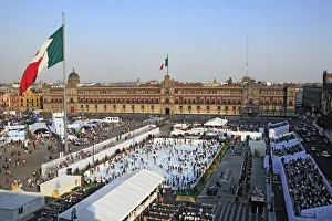 Zocalo square and National palace, Mexico City, Mexico Zocalo square and National palace, Mexico City, Mexico