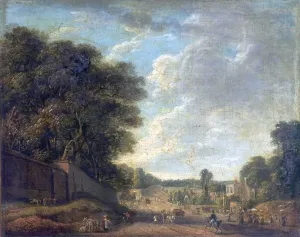 Prints of Artist: Sandby, Paul - Title: Bayswater Road, London, near the Old Temple Gate (Bayswater Road at the Turnpike Gate) - Date: 1806 - Original Medium and Size: Oil on Canvas 35.6 x 44.5 Landscapes Prints: Bayswater Road Print, 1806 Oil on Canvas