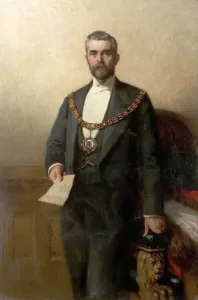 Prints of Portrait of Alderman Sir John Turney, by Alfred Hartley 1889 Alfred Prints: Print of a man in formal attire