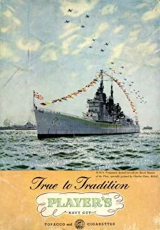 Paintings Gallery: Navy Cut: HMS Vanguard, 1940=1960